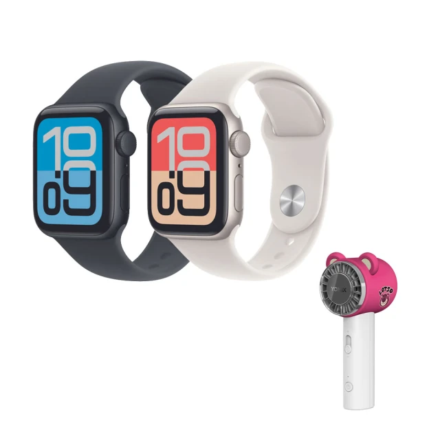 迪士尼製冷扇組【Apple】Apple Watch SE 3 GPS + 行動網路 40mm(鋁金屬錶殼搭配運動型錶帶)