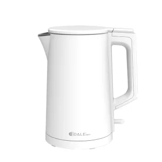 【日本DALE 達樂】2L雙層防護不銹鋼電熱壺/快煮壺/電茶壺/煮水壺(兩年保固)