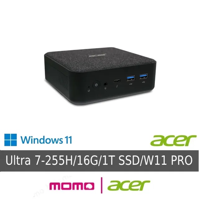 【Acer 宏碁】RB102 Ultra7 16核迷你電腦(RB102/Ultra7-255H/16G/1T SSD/W11 PRO)