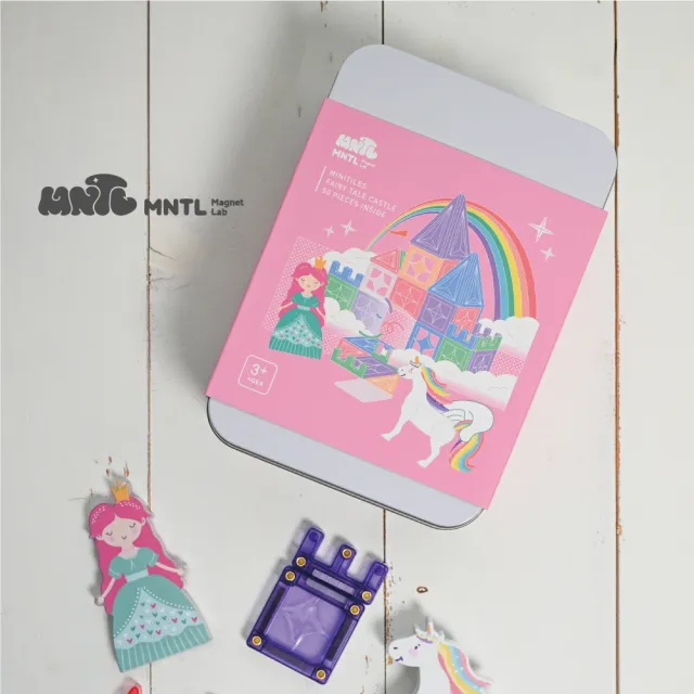 【MNTL】童話城堡 Fairy Tale Castle 隨身帶著走 磁力片鐵盒組(50pcs)