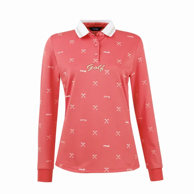 【PING】女款球桿吸濕排汗抗UV高爾夫薄長袖POLO衫-共3色(GOLF/高爾夫球衫/RA25291)