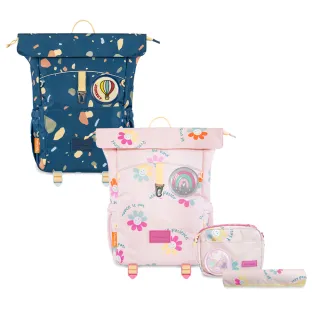 【Tiger Family】兒童創意休閒背包-大尺寸│Kanga 大掛包 超值三件組(包+側背小掛包+野餐墊)