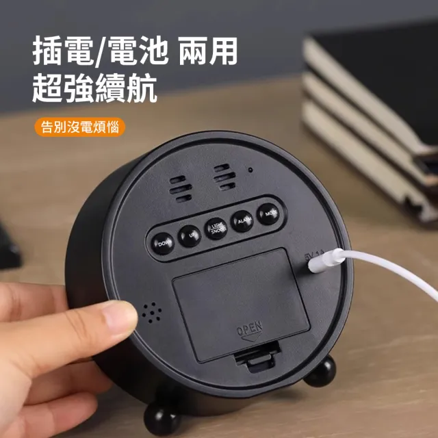 【YUNMI】LED顯示電子鬧鐘 靜音時鐘 床頭鐘 大數字時鐘 電子鐘 智能鬧鐘 貪睡鬧鐘
