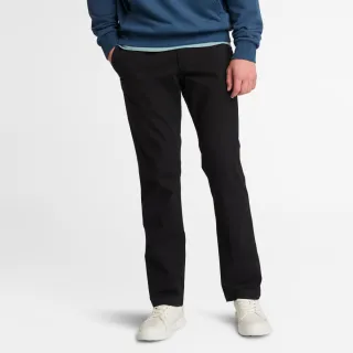 【Timberland 官方旗艦】男款黑色直筒卡其長褲(A6C2G001)