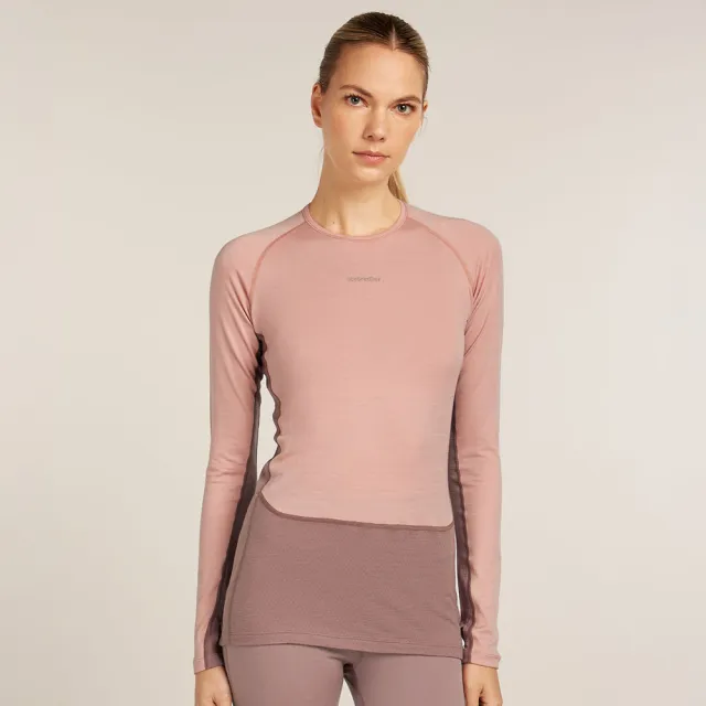 【Icebreaker】女 ZoneKnit™ 網眼透氣圓領長袖上衣-200(底層衣/排汗衣/T恤/機能上衣/IB0A579P)