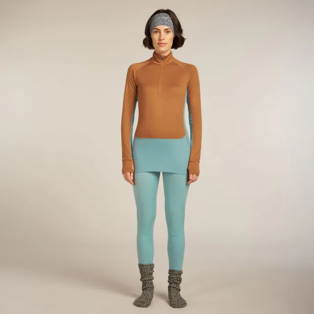 【Icebreaker】女 ZoneKnit™ 網眼透氣半開襟長袖上衣-200(底層衣/排汗衣/T恤/機能上衣/IB0A57CK)