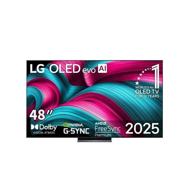 【LG 樂金】58H快配★48型 OLED evo C5極緻系列 4K AI物聯網智慧顯示器(OLED48C5PTA)