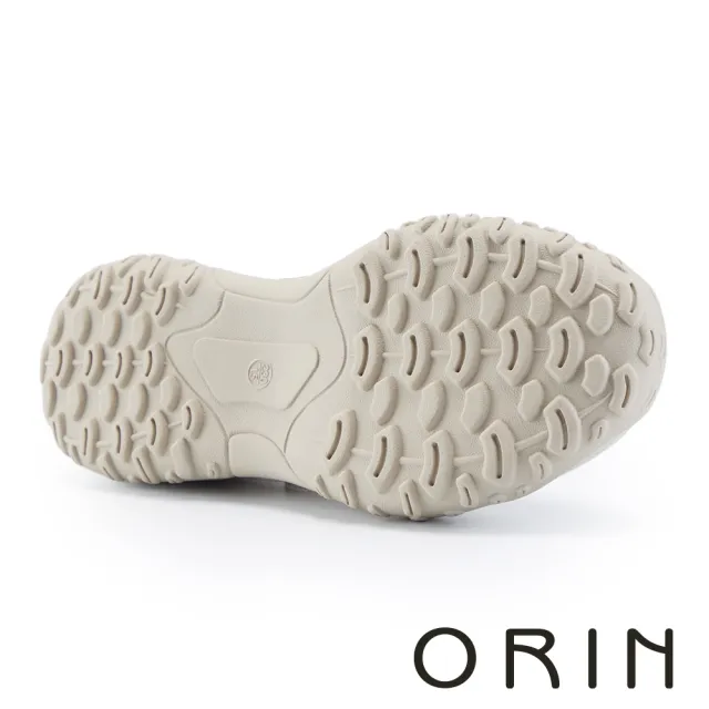 【ORIN】異材質拼接彈力瑪莉珍運動鞋(米色)