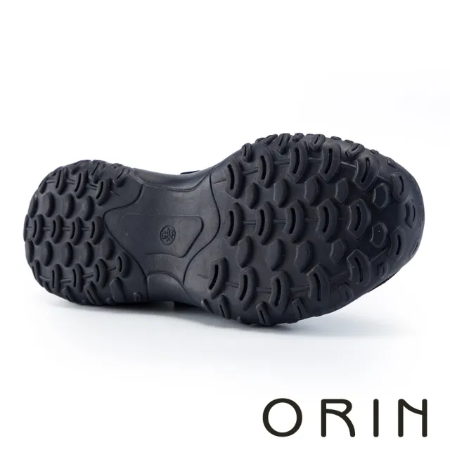【ORIN】異材質拼接彈力瑪莉珍運動鞋(黑色)