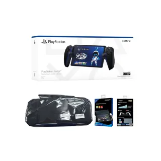 【SONY 索尼】PS5 原廠周邊 PS Portal Remote Player 加週邊組合(黑 台灣公司貨)