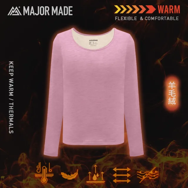 【MAJOR MADE】四代羊絨柔軟圓領發熱衣(發熱衣/內搭上衣/圓領)