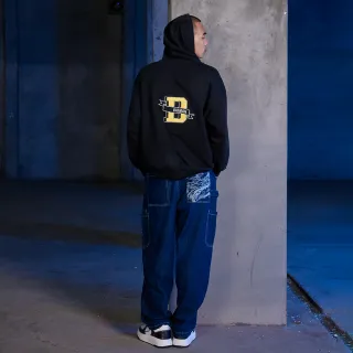 【Batman x Lee】男裝 牛仔褲｜蝙蝠俠 工裝褲 後口袋印花｜季節性版型｜深藍洗水(LB517119898)