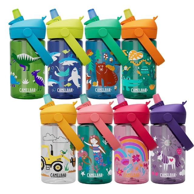 【CAMELBAK】400ml Flip Straw 兒童吸管運動水瓶RENEW(兒童水壺/提把/吸管式)