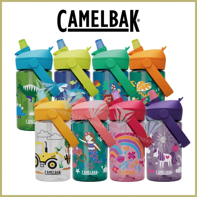 【CAMELBAK】400ml Flip Straw 兒童吸管運動水瓶RENEW(兒童水壺/提把/吸管式)