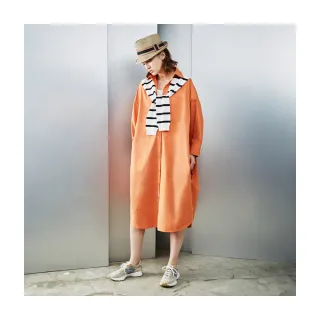 【Le Polka】立體層次襯衫洋裝-女