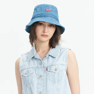 【LEVIS】男女同款 Batwing刺繡LOGO 丹寧漁夫帽 熱賣單品 000JF-0000