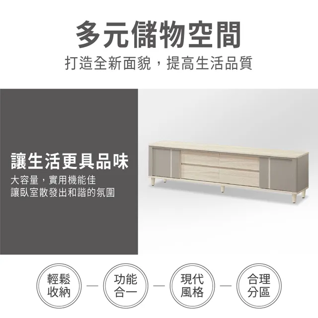 【ASSARI】6尺歐力電視櫃(寬180x深40x高53cm)
