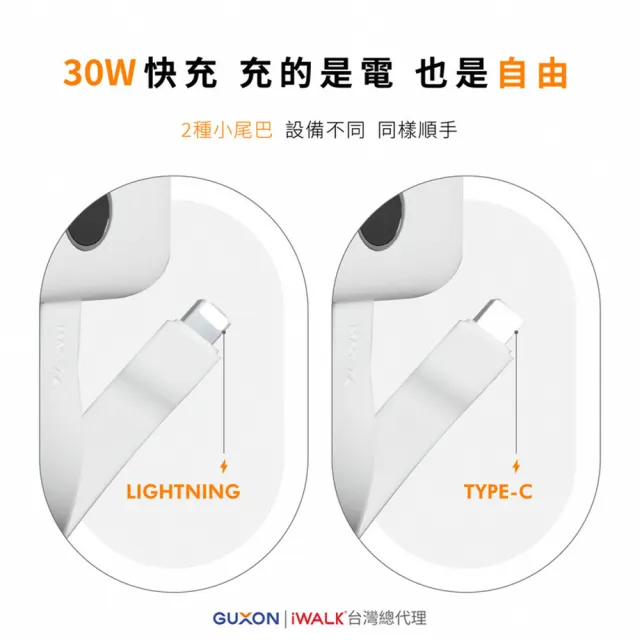 【iWALK】MAGO Qi2 10000mAh 磁吸帶線行動電源_38.5Wh(具Wh標示/MXB010)