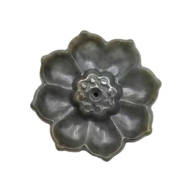 【藏古祥館】蓮花綠翡翠香插 SZ30(宗教開運 翡翠)