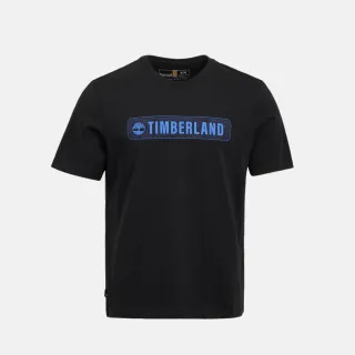 【Timberland 官方旗艦】男款黑色LOGO短袖T恤(A6MXB001)