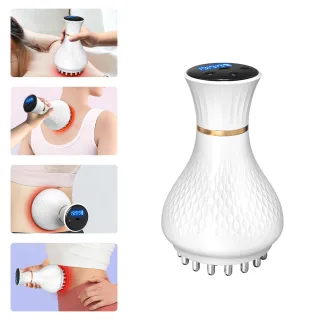 【伊德萊斯】多功能電動經絡刷 19檔調節 恆溫熱敷震動按摩儀 刮痧儀(交換禮物)