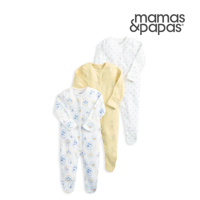 【Mamas & Papas】花予晨光-連身衣3件組(4種尺寸可選)