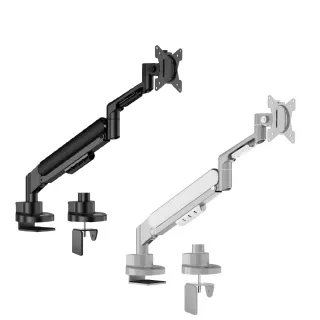 【Happytech】T12 鋁合金 17-35吋 電腦螢幕支架 懸浮架 夾鎖桌 USB 3.0 小桌面專用(桌上型支架)