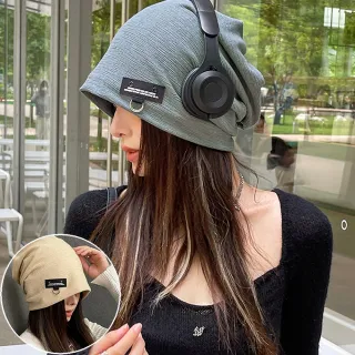 【Seoul Show 首爾秀】韓系雙層棉質布標堆堆帽(男女款)
