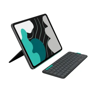 【Logitech 羅技】FlipFolio 13吋 iPadPro&Air磁吸式鍵盤保護支架(石墨黑)Flip Folio