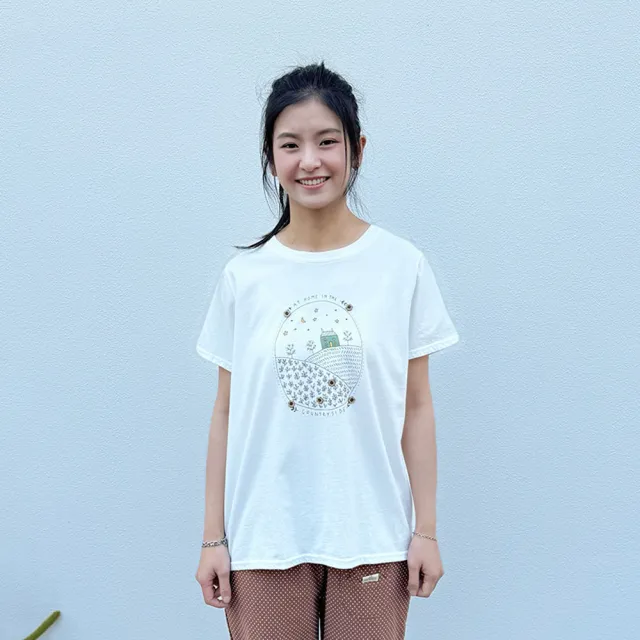 【Hana Mokuba】花木馬日系女裝圓領可愛圖案印花上衣(T恤)（其他規格）