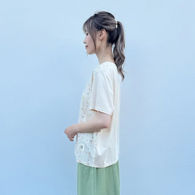 【Hana Mokuba】花木馬日系女裝小房子印花圓領上衣(T恤)