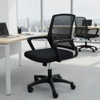 【AOTTO】透氣網布靜音輪工學椅 辦公椅 網椅(人體工學 透氣網椅)