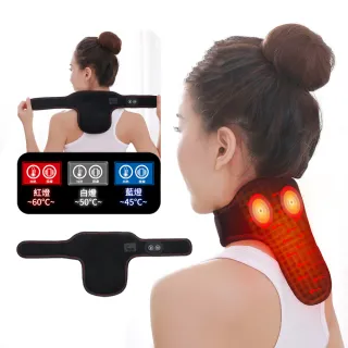 【ANTIAN】電熱熱敷按摩護頸帶 艾灸護頸按摩儀 頸椎放鬆按摩器 護脖保暖神器(交換禮物)