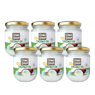 【GoodSome 好東西】第一道冷壓椰子油225mlx6入(最多自然醫學博士推薦、防彈咖啡)