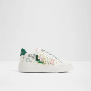 【ALDO】FOREMORE-刺繡厚底休閒鞋-女鞋(白色)