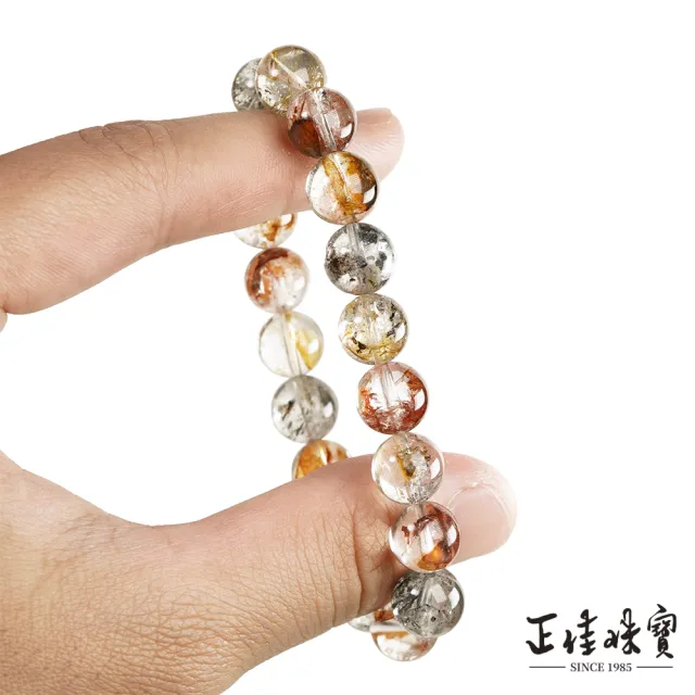 【正佳珠寶】膠花閃靈鑽 高品膠花水晶共生閃靈鑽 9.8-10.3mm 膠花閃靈鑽手珠