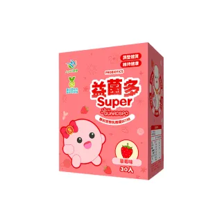 【JoyHui佳悅】益菌多Super草莓│調整體質益生菌1盒(共30包、全家益生菌+兒童益生菌+BC198 & LCW23益生菌)