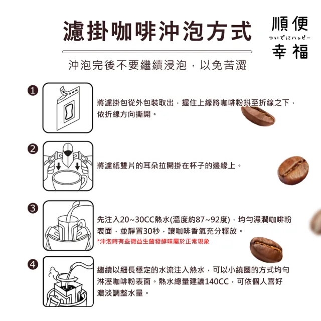 【順便幸福】益生菌濾掛咖啡-南義風味12包x1盒(使排便順暢 乳酸菌)