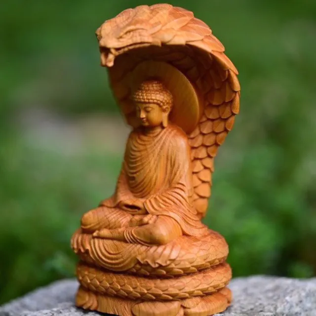 【LEEHER】大日如來/坐禪釋迦摩尼/佛像擺件/禪意擺設/木雕/擺件/崖柏木/保平安