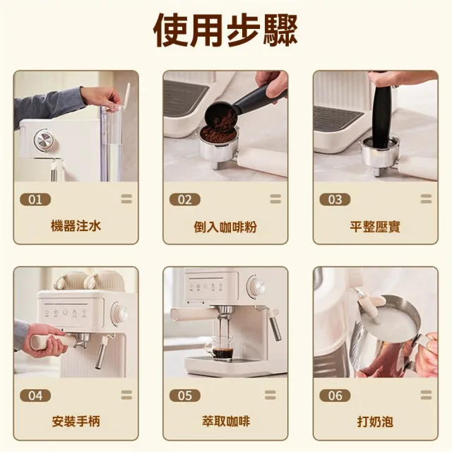【優易點】高壓萃取 意式半自動咖啡機(泵壓式 智能觸屏 蒸汽式打奶泡)