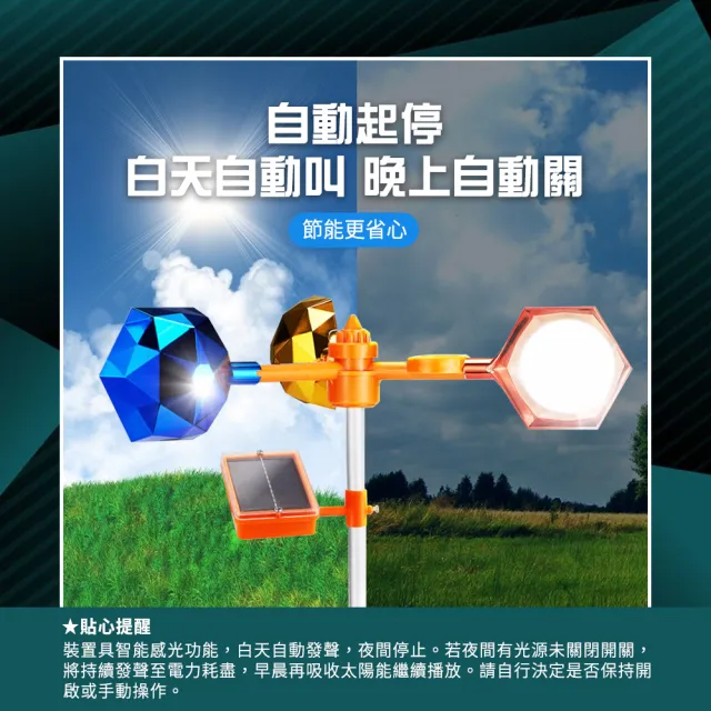 【精準科技】陽台驅鳥工具 驅鳥彩帶 驅趕器 趕鳥器 語音驅鳥 農地嚇鳥器 驅鳥轉盤 高分貝嚇鳥 550-BR6C