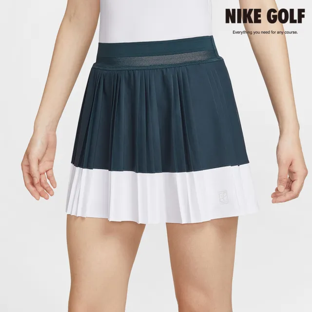 【NIKE GOLF】NikeCourt Advantage Dri-FIT 女款百摺網球裙 HJ7914-478(藍/白)