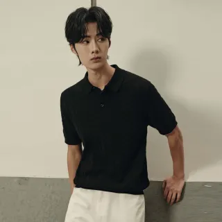 【GIORDANO 佐丹奴】韓國同款 男裝短袖Polo夏季新款復古扭花針織衫(多色任選)