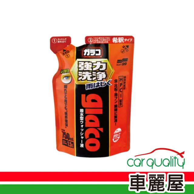 【Soft99】SOFT99 免雨刷清潔液 C222 750ml 1入(車麗屋)