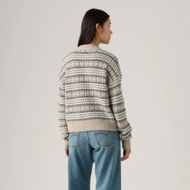 【LEVIS】女款 羊毛針織衫 針織毛衣 蘇格蘭圖騰 女生上衣 熱賣單品 0037V-0000