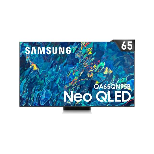 三星 QA65QN95BAWXZW 65 吋 Neo QLED 直下式 4K UHD 電視，解析度 3840 x 2160，提供極致畫質與 16:9 螢幕比例。支援數位與類比接收，配備 3 組 HDMI、1 組 AV 及 2 組 USB 插槽，內建環繞音效與睡眠定時功能。不含電視盒，適用 USB 2.0。BSMI 認證 CI33106475O864-00，2 年保固，越南製造。完美適閤家庭娛樂，提升您的觀影體驗。 