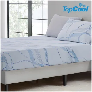 【Tonia Nicole 東妮寢飾】TopCool瞬涼呼吸涼感床包枕套組-蔚藍海岸(單人)