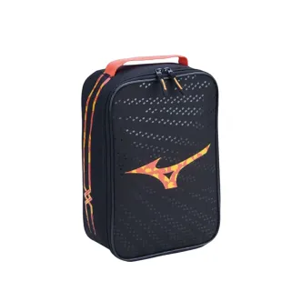 【MIZUNO 美津濃】鞋袋 小包 運動包 黑橘 33TMC00703P