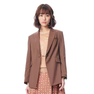 【KeyWear 奇威名品】收腰式合身優雅西裝外套