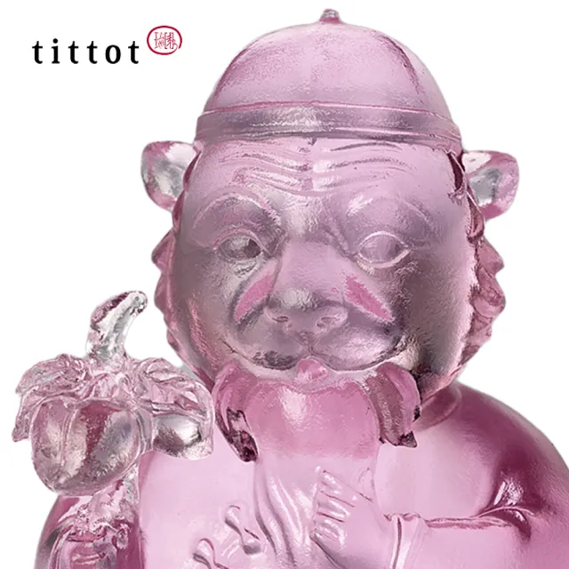 【tittot 琉園】悅躍大壽_五福將系列_(祝壽、仙翁、老虎、Q版公仔、琉璃、水晶、藝術品、企業、擺飾)